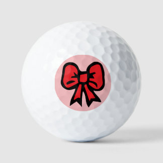 Pelotas De Golf Diseño de Lazo Rojo