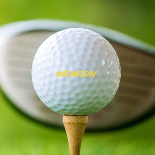 Pelotas De Golf Diseño de letras Miércoles en Amarillo (Subido por el creador)