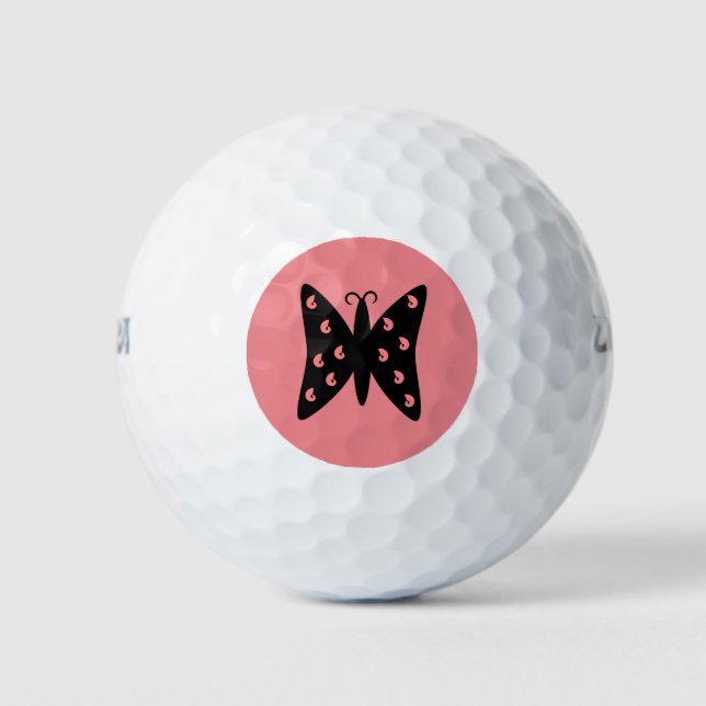 Pelotas De Golf Diseño de Mariposa (Anverso)