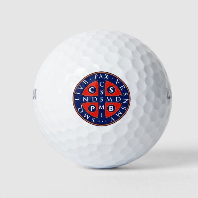 Pelotas De Golf Diseño de medallas de San Benedicto (Anverso)