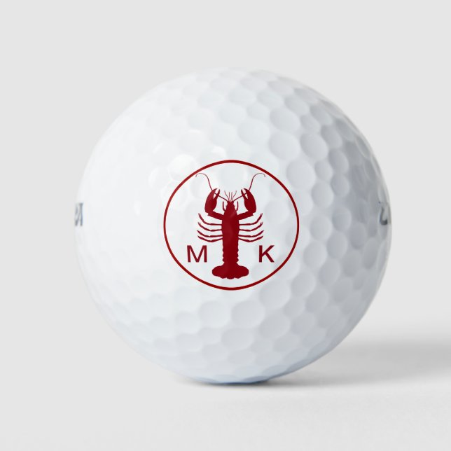 Pelotas De Golf Diseño de monograma para hombres náuticos (Anverso)