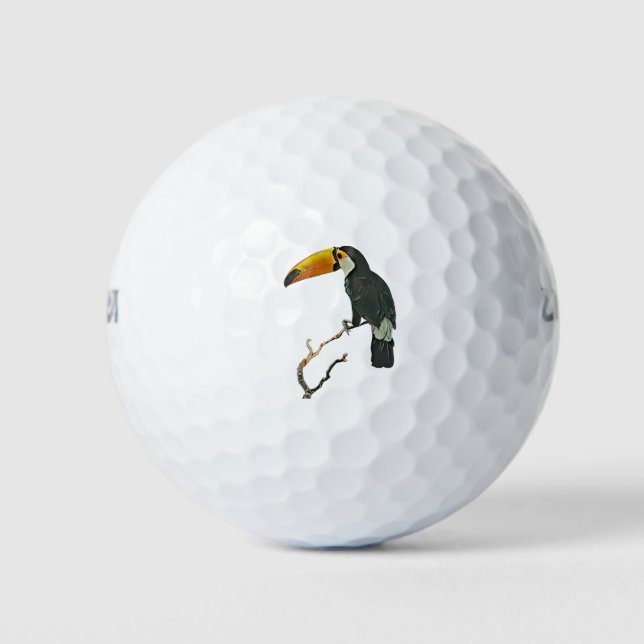 Pelotas De Golf Diseño de pájaros tropicales para animales con ret (Anverso)