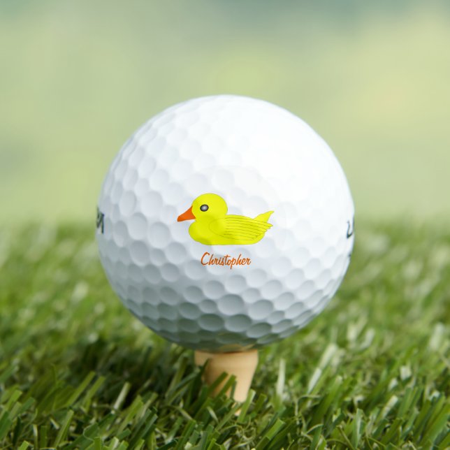 Pelotas De Golf Diseño de Pato Personalizado (Camiseta in situ)