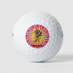 Pelotas De Golf Diseño de perro de la unidad K9 de dibujos animado