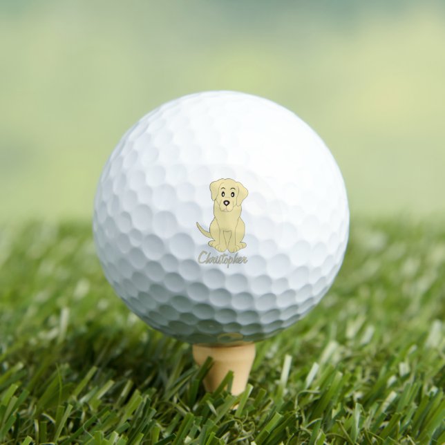 Pelotas De Golf Diseño de perros amarillos de Labrador (Camiseta in situ)