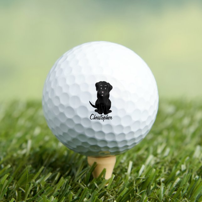 Pelotas De Golf Diseño de perros de Labrador Negro (Camiseta in situ)