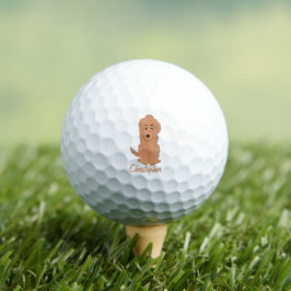 Pelotas De Golf Diseño de perros Red Goldendoodle