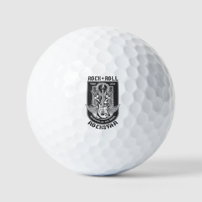 Pelotas De Golf Diseño de rock de guitarra (Anverso)
