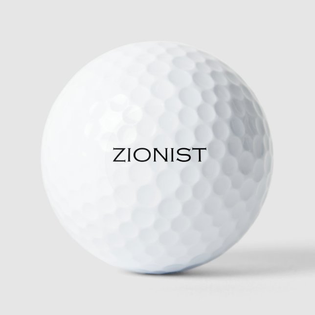 Pelotas De Golf diseño de texto sionista (Anverso)