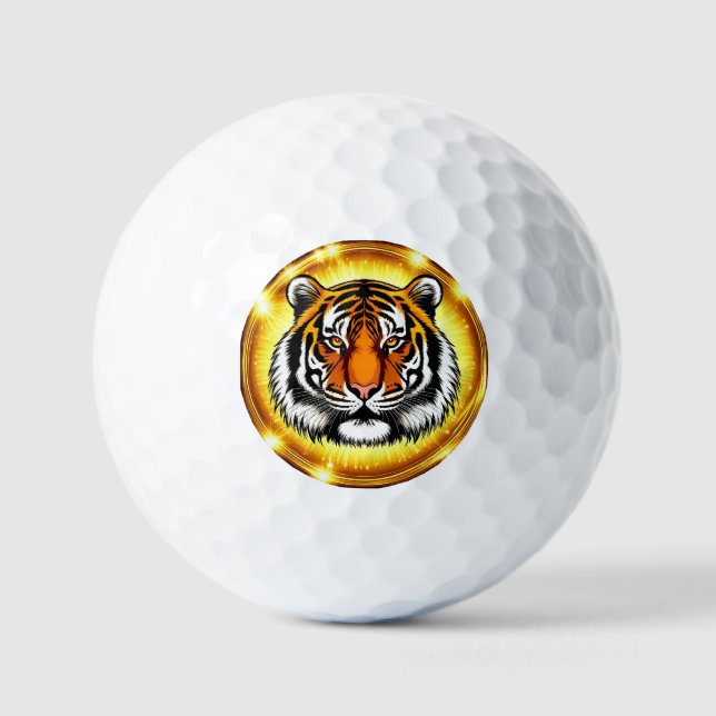 Pelotas De Golf Diseño de Tigre para un Estilo Poderoso  (Anverso)