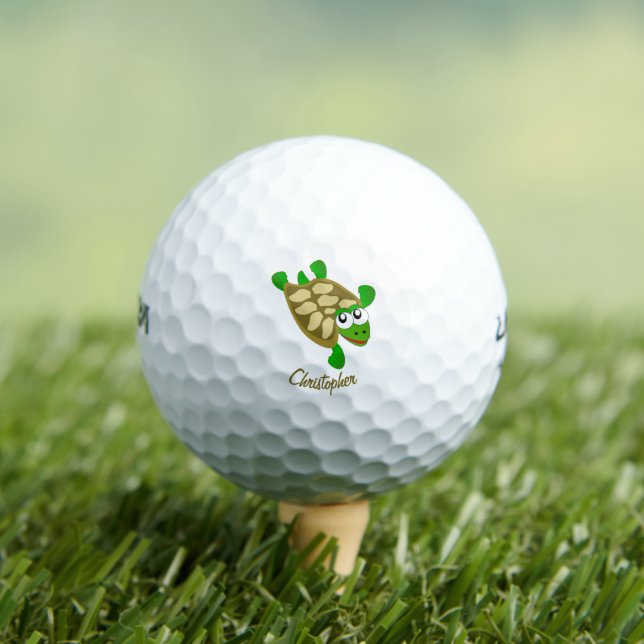Pelotas De Golf Diseño de Tortuga Personalizado (Camiseta in situ)