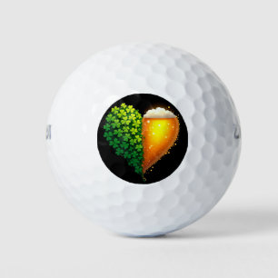 Pelotas De Golf Diseño del amante afortunado para el Día de San Pa