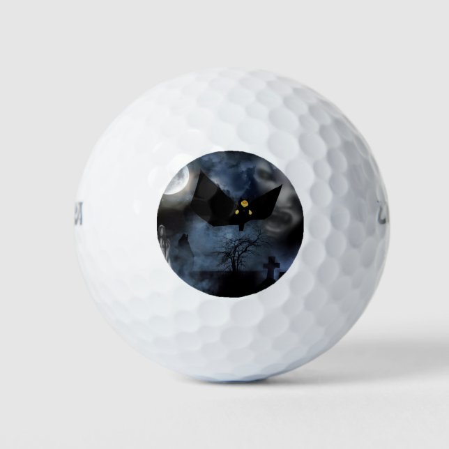 Pelotas De Golf Diseño divertido y espeluznante para Halloween (Anverso)