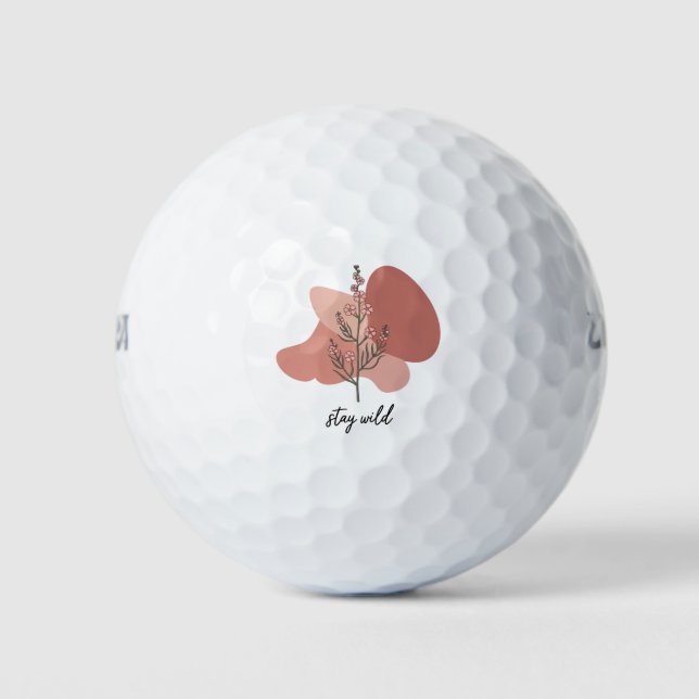 Pelotas De Golf Diseño floral silvestre (Anverso)