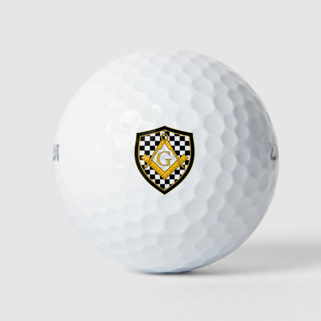 Pelotas De Golf Diseño masónico (Anverso)