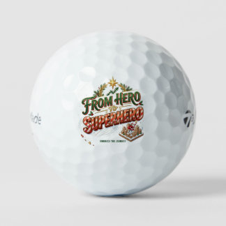 Pelotas De Golf Diseño Navideño Motivacional