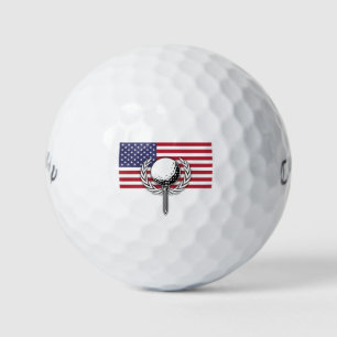 Pelotas De Golf Diseño Patriótico de Bandera Americana
