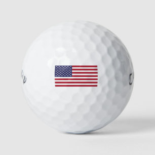 Pelotas De Golf Diseño patriótico de bandera estadounidense