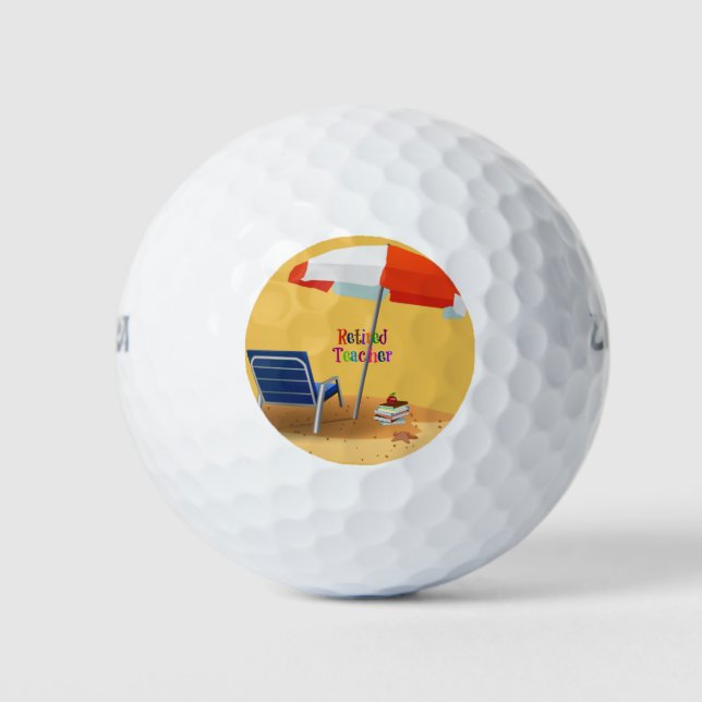 Pelotas De Golf Diseño personalizado del profesor jubilado (Anverso)