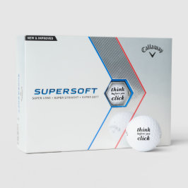 Pelotas De Golf Diseño personalizado simple | piensa antes de hace