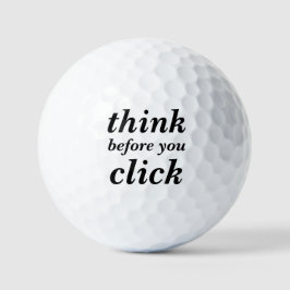 Pelotas De Golf Diseño personalizado simple | piensa antes de hace