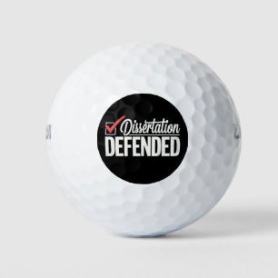 Pelotas De Golf Disertación Defendió la Graduación de Graduado de 