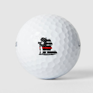 Pelotas De Golf Disparador de rodillas delgada línea roja