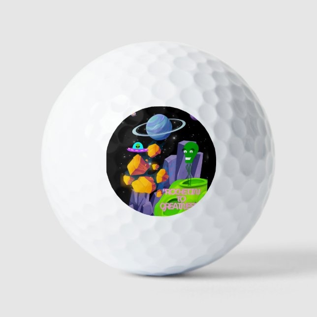 PELOTAS DE GOLF DISPARANDO A LA GRANDEZA (Anverso)
