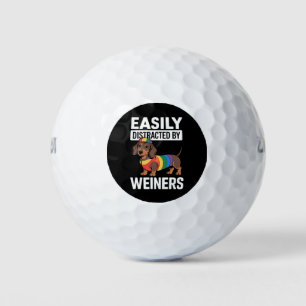 Pelotas De Golf Distrado fácilmente por los Weiners LGBTQ Rainbow