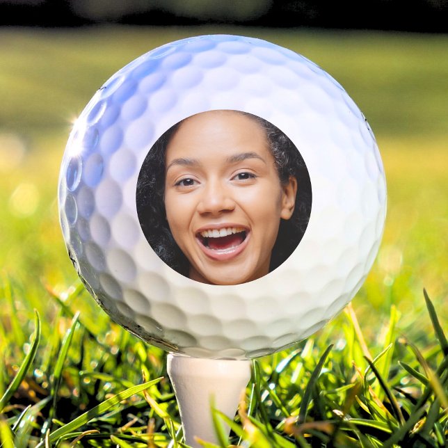 Pelotas De Golf Diversión Cara Completa Cerrar Selfie Foto (selfie close up face photo golf ball)