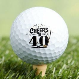 Pelotas De Golf Diversión Cumpleaños 40