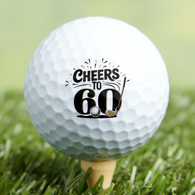 Pelotas De Golf Diversión Cumpleaños 60 (Fun 60th Birthday Golf Balls)