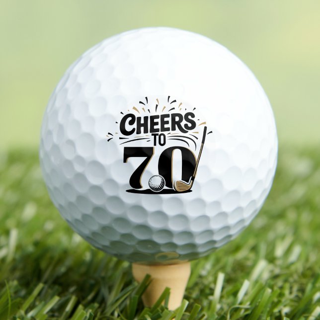 Pelotas De Golf Diversión Cumpleaños 70 (Fun 70th Birthday Golf Balls)