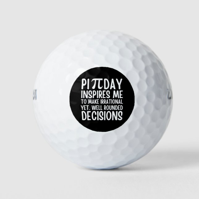 Pelotas De Golf Diversión De Pi Day Gracioso (Anverso)