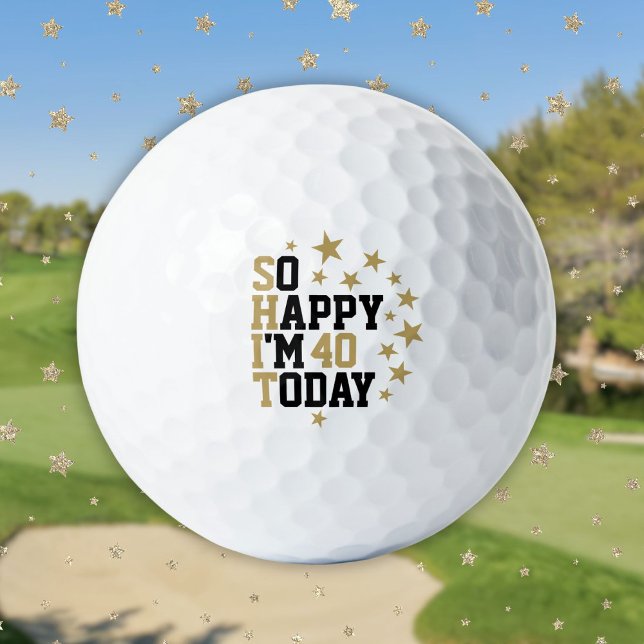 Pelotas De Golf Diversión Personalizado Cumpleaños de cualquier ed (Fun Custom Any Age Birthday Golf Balls)