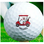 Pelotas De Golf Diversión Personalizado único Carro Monograma Nomb<br><div class="desc">Algo especial para un caballero en su vida que podría apreciar un carrito de golf que dice "#1". Listo para montar el curso y ayudar a convertirlo en un gran juego — este Michael está listo para el trabajo. Piensen en el cumpleaños / día del padre / o cualquier otro...</div>