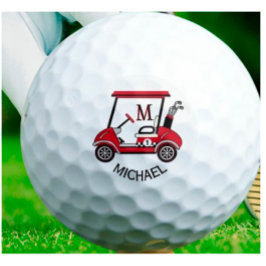 Pelotas De Golf Diversión Personalizado único Carro Monograma Nomb