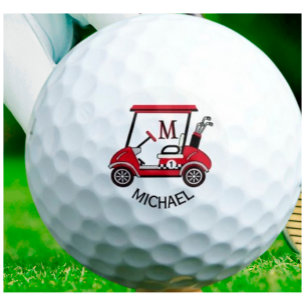 Pelotas De Golf Diversión Personalizado único Carro Monograma Nomb