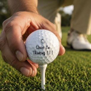 Pelotas De Golf Diversión Tranquilo Estoy Pensando Tipografía Manu