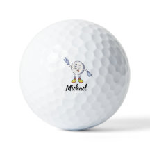 Pelotas de golf divertidas con nombre personalizad