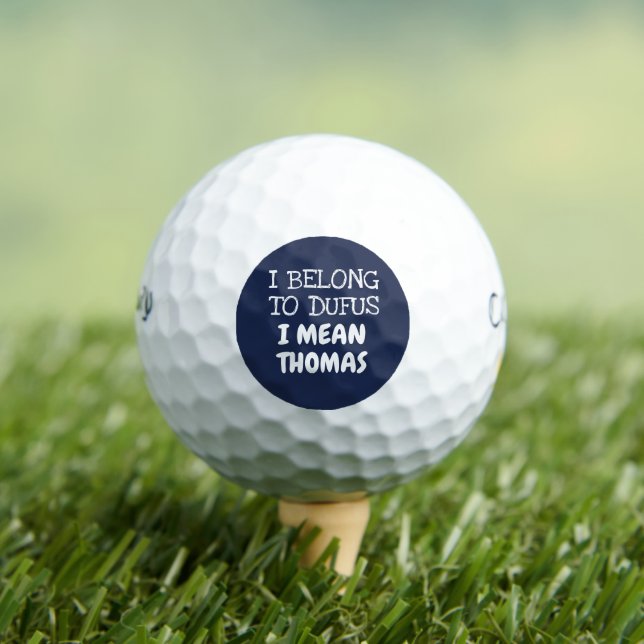 Pelotas de Golf Divertidas Personalizadas Pertenez (Camiseta in situ)