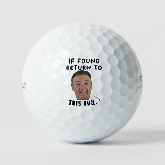 Pelotas de Golf Divertidas "Si se Encuentra, Devue (Anverso)