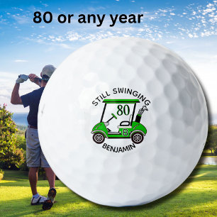 Pelotas De Golf Divertido 80º Personalizado de fiesta de cumpleaño