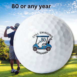 Pelotas De Golf Divertido 80º Personalizado de fiesta de cumpleaño