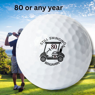 Pelotas De Golf Divertido 80º Personalizado de fiesta de cumpleaño