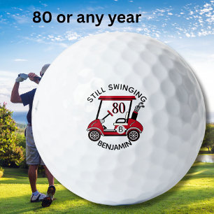 Pelotas De Golf Divertido 80º Personalizado de fiesta de cumpleaño