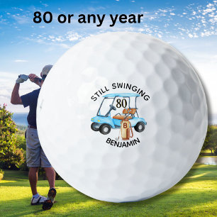 Pelotas De Golf Divertido 80º Personalizado de fiesta de cumpleaño