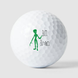 Pelotas De Golf Divertido Alien 🛸 Monograma UFO Spooky