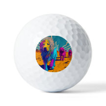 Divertido baile artístico de golf (colores afortun