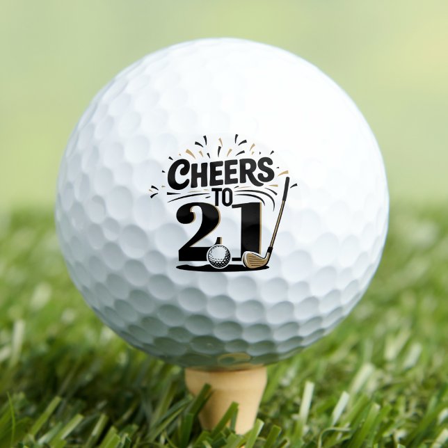 Pelotas De Golf Divertido cumpleaños 21 (Fun 21st Birthday Golf Balls)